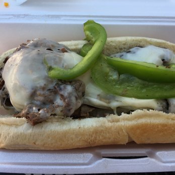 The Slab Outdoor Pub - "Godfather" Philly Cheese-steak Sandwich - Beer Gardens Near Me - Estes Park, Colorado