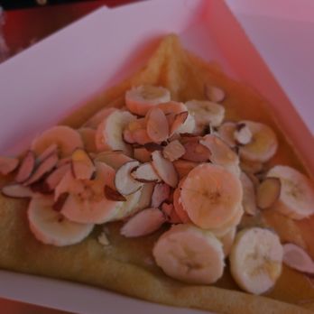 Le Sorelle Food - Banana, almond and honey crepe - Coffee & Tea Near Me - Galveston, Texas Le Sorelle Food - Banana, almond and honey crepe - Coffee & Tea Near Me - Galveston, Texas