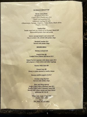 Menu photo 3 Burrata Rooftop Bistro Grand Island, NY