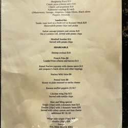 Burrata Rooftop Bistro - October 2022 menu