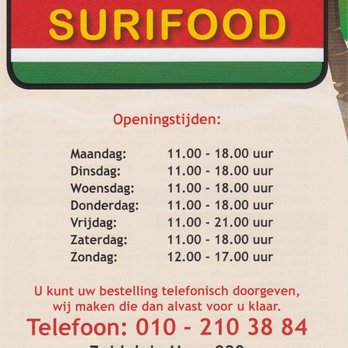 Suri Food - Menu 1 - Southern Near Me - Rotterdam, ZH Suri Food - Menu 1 - Southern Near Me - Rotterdam, ZH