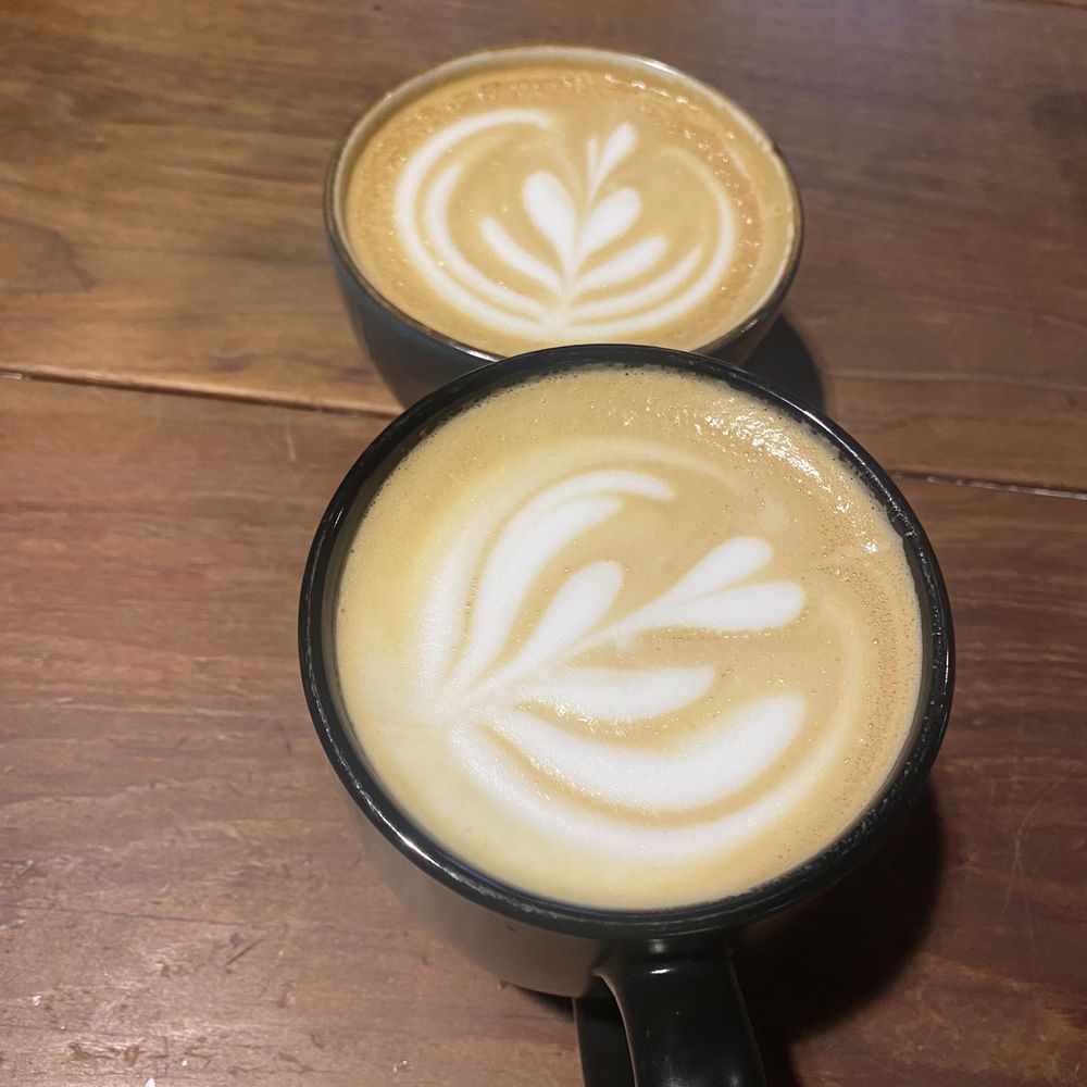 Rise and lavender latte