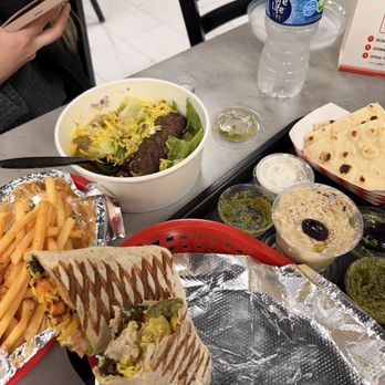 Shawarma Shack - Create your own Chicken tikka wrap, create your own bowl with beef kabob, fries, baba ganoush and spicy shack - Mediterranean Near Me - San Diego, California