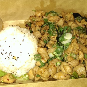 Hide Out Cafe - Basil Sauteed Chicken Entree, $7.85 prior to tax - Cafes Near Me - Rowland Heights, California