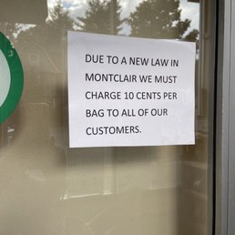10 cents per bag charged here but not at other nearby markets 10 cents per bag charged here but not at other nearby markets