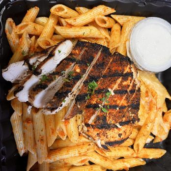 Dr Grubb's - Blackened chicken with penne pasta - American Near Me - Claremont, California Dr Grubb's - Blackened chicken with penne pasta - American Near Me - Claremont, California