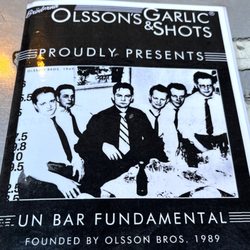 Garlic & Shots - Menu cover