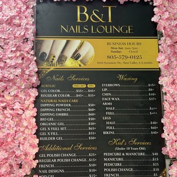 B&T Nails Lounge - Price list - Nail Salons Near Me - Simi Valley, California