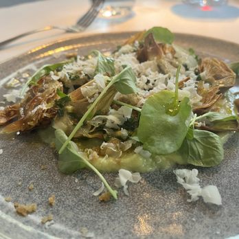 Foreign Cinema - Fried baby artichokes, green garlic toum, Meyer lemon salsa, breadcrumbs, Pecorino Sardo - Breakfast & Brunch Near Me - San Francisco, California