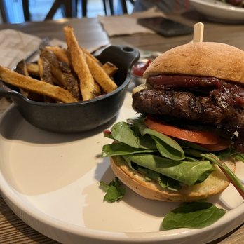 The Rustik Fork - Gluten free rustic burger with fries. - Gastropubs Near Me - Riverside, California The Rustik Fork - Gluten free rustic burger with fries. - Gastropubs Near Me - Riverside, California