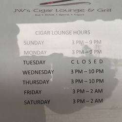 JWs Cigar Lounge & Grill - Great lounge. Fantastic ventilation, leather seating areas and humidor.