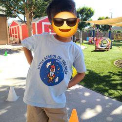 Little School of the West - Posing in front of play yard