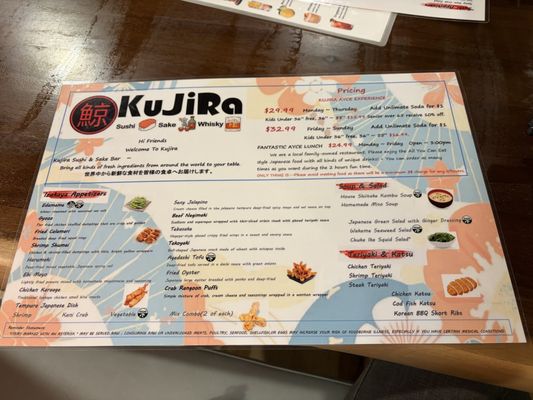Menu photo 1 KuJiRa Sushi & Bar Pittsburgh, PA Menu photo 1 KuJiRa Sushi & Bar Pittsburgh, PA