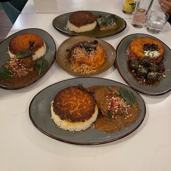 Joon - Qaliah Mahi, sour cherry rice, lamb tah chin, duck fesenjoon, - Persian/Iranian Near Me - Vienna, Virginia Joon - Qaliah Mahi, sour cherry rice, lamb tah chin, duck fesenjoon, - Persian/Iranian Near Me - Vienna, Virginia