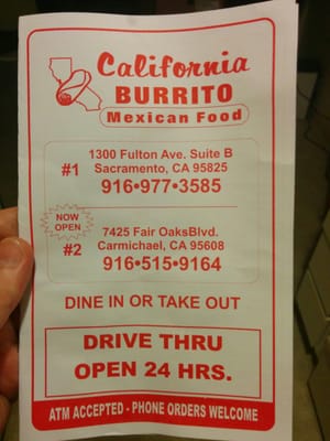 Menu photo 8 California Burrito Carmichael, CA