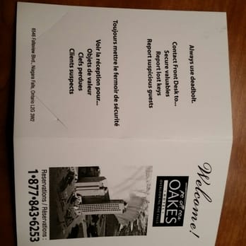 Oakes Hotel - careful! always use the deadbolt!! - Hotels Near Me - Niagara Falls, Ontario Oakes Hotel - careful! always use the deadbolt!! - Hotels Near Me - Niagara Falls, Ontario