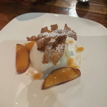 Oenotri - buttermilk panna cotta w/ peaches - Italian Near Me - Napa, California