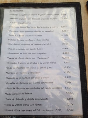 Menu photo 3 El Artesano Madrid, M