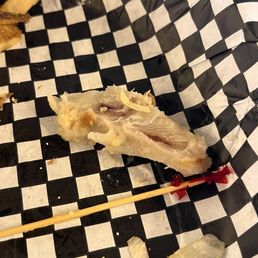 Just a piece of the Big Catch sandwich that was too tough to eat. Just a piece of the Big Catch sandwich that was too tough to eat.