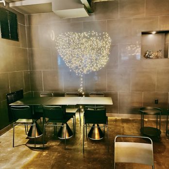 Alchemist On The Divide - Pretty interior lighting on wall - Coffee & Tea Near Me - Duluth, Georgia
