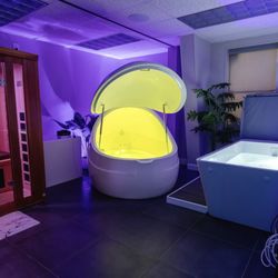 Wellness Elite Fitness - Recovery suite -- cryotherapy, infrared sauna, float tank, cold plunge. Programmed for the modern executive.