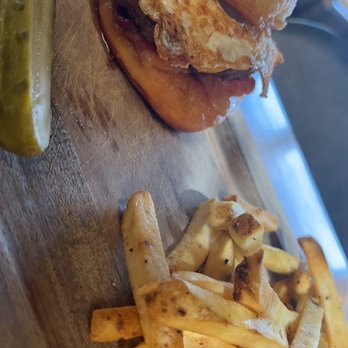 Standard Service - Danny's donut burger!!!! This was amazing and spot on!!! - New American Near Me - Gainesville, Georgia