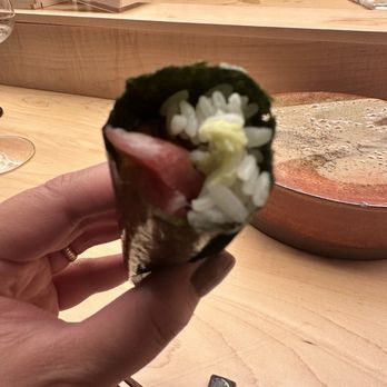 Sushi Horiuchi - Wild Blue Fin Tuna and Uni Handroll - Sushi Bars Near Me - Houston, Texas
