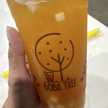 Boba Tree - My fave drink the peach mango ice tea - Bubble Tea Near Me - South Gate, California