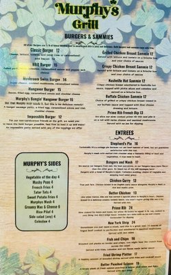 Menu photo 5 Murphy's Grill ​Boynton Beach, FL