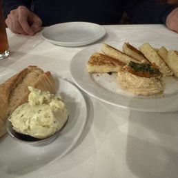 Bread to order on left , pate on right Bread to order on left , pate on right