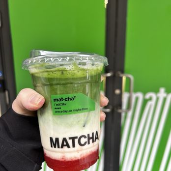 Matcha Matcha - Strawberry matcha latte with oat milk - Themed Cafes Near Me - Toronto, Ontario