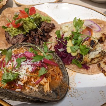 Chulita - Steak, fish, chicken tacos. First two on corn and last on cassava - Mexican Near Me - Venice, California
