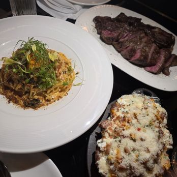 Cino - Crab Pasta, Ribeye and twice baked potato - Italian Near Me - Honolulu, Hawaii