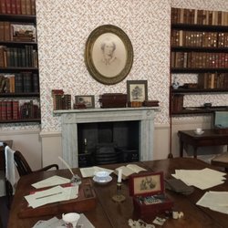 Bronte Parsonage Museum - Emily's writing desk on the left
