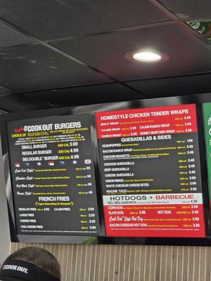 Menu photo 1 Cook Out Tampa, FL Menu photo 1 Cook Out Tampa, FL