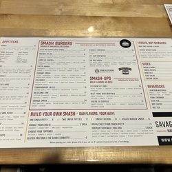 Savage Smash - Menu