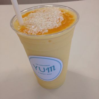 Yum Sweet Shop - Vegan coconut mango milkshake - Candy Stores Near Me - Vancouver, British Columbia