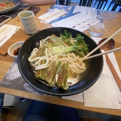 Wagamama - gyoza veggie ramen
