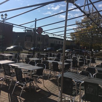 Resto Bar Top Shot - tables and chairs outside - American Near Me - Lachute, Quebec Resto Bar Top Shot - tables and chairs outside - American Near Me - Lachute, Quebec