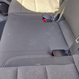 Paw prints on the back seat Paw prints on the back seat