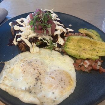 Carcara - Chilesquiles with mole was excellent - Lounges Near Me - Phoenix, Arizona