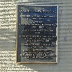 Bank of Italy Building - Historical Plaque