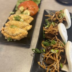 Tiki Jac’s Street Eats & Brews - Bacon cheeseburger empanadas / scrapple bao sliders