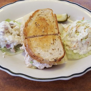 Anna Miller's - Tuna melt with potato salad and coleslaw. - Bakeries Near Me - Aiea, Hawaii