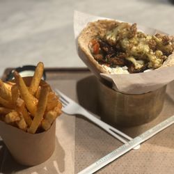Brassica - Delicious fries, perfectly cooked with a yummy sandwich