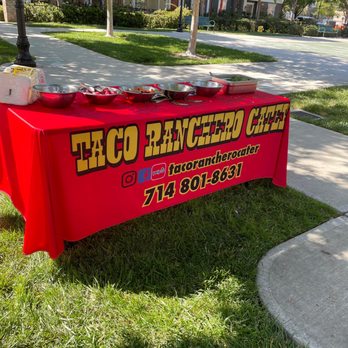 Taco Ranchero Cater - a taco ranchero catering table - Mexican Near Me - Garden Grove, California