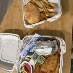 Rick's Seafood House - Fried flounder platter & fried flounder sandwich platter!
