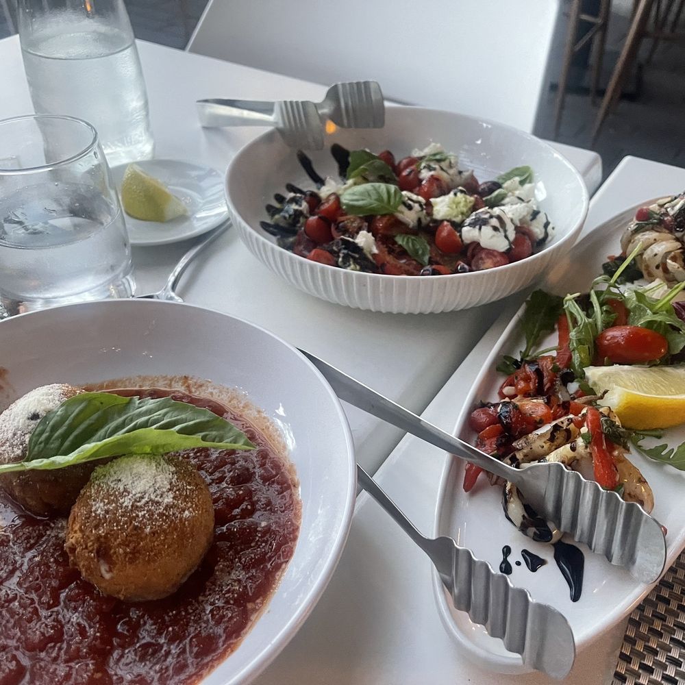 La Vecchia Ristorante - Arancini, grilled calamari and caprese salad - Italian Near Me - Toronto, Ontario