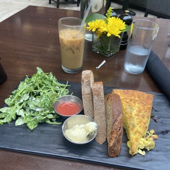 Coppin’s Restaurant & Bar - Spring Frittata with Rye bread and Arugula salas - New American Near Me - Covington, Kentucky Coppin’s Restaurant & Bar - Spring Frittata with Rye bread and Arugula salas - New American Near Me - Covington, Kentucky