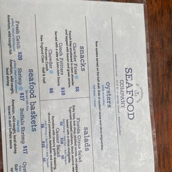 St. Augustine Seafood Company - Menu - Seafood Near Me - St. Augustine, Florida